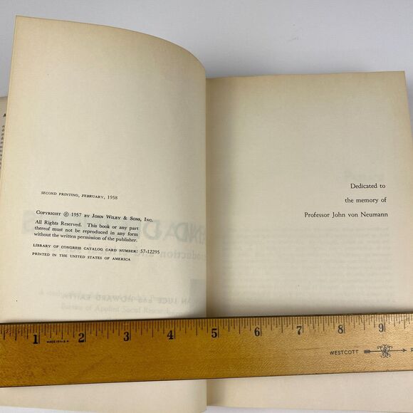 Games and Decisions: Introduction & Critical Survey R. Duncan Luce VTG 1958 - Picture 5 of 13